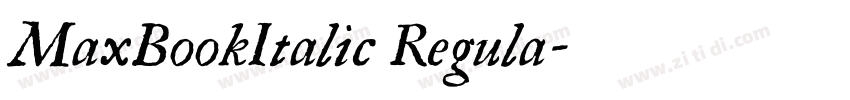 MaxBookItalic Regula字体转换